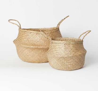 Panier à Linge Jonc de Mer Fait Main