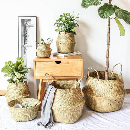 Panier à Linge Jonc de Mer Fait Main