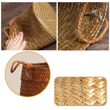 Panier à Linge Jonc de Mer Tressé à la main