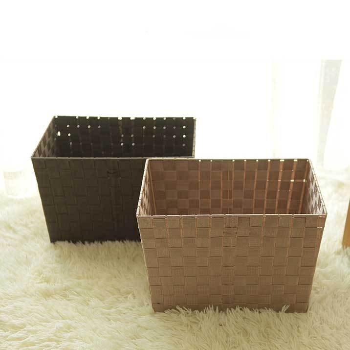 Panier à Linge Nylon Tressé Beige