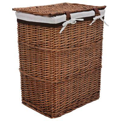 Panier à Linge Osier Brun Snowflake