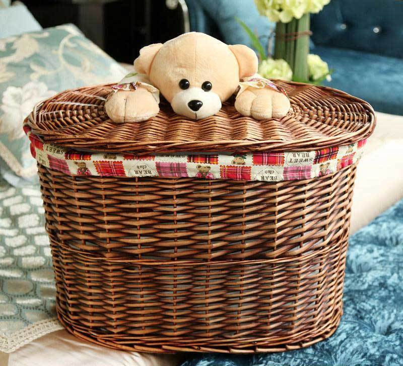 Panier à Linge Ovale en Osier Ted