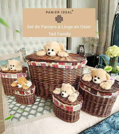 Panier à Linge Ovale en Osier Ted