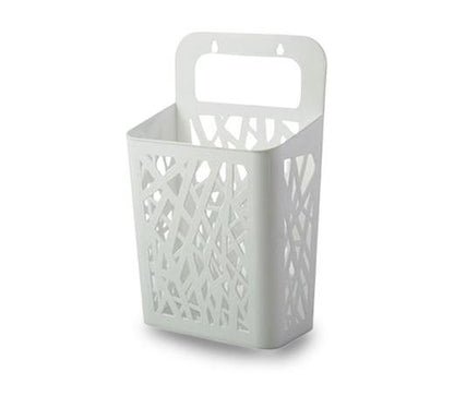 Panier à Linge Plastique Blanc Suspendu