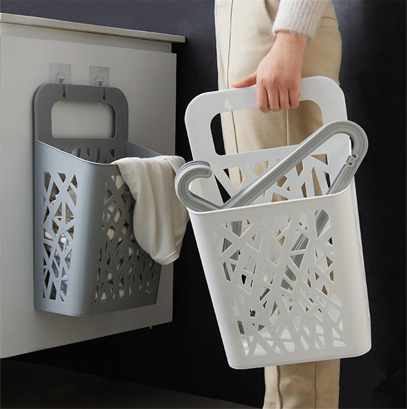 Panier à Linge Plastique Blanc Suspendu