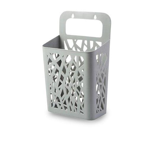 Panier à Linge Plastique Gris Suspendu