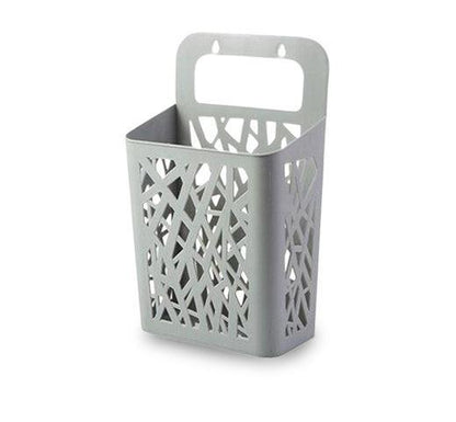 Panier à Linge Plastique Gris Suspendu