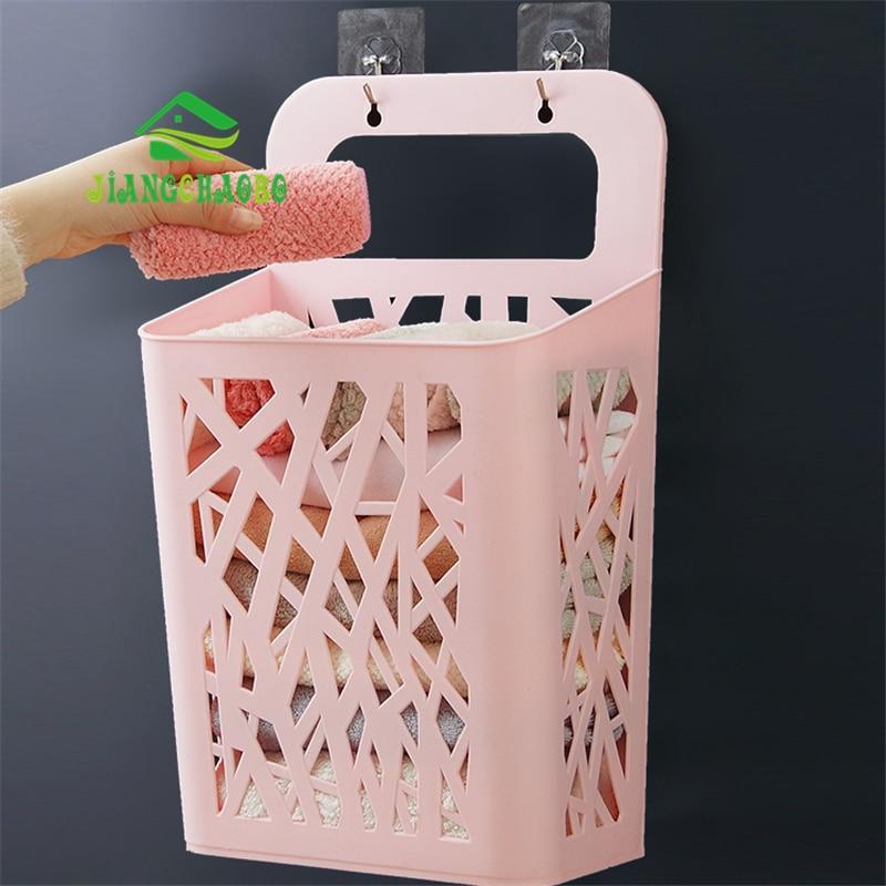 Panier à Linge Plastique Rose Suspendu