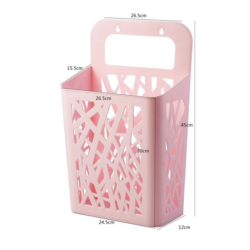 Panier à Linge Plastique Rose Suspendu