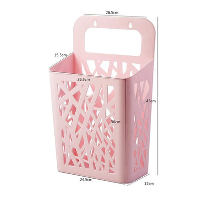 Panier à Linge Plastique Rose Suspendu