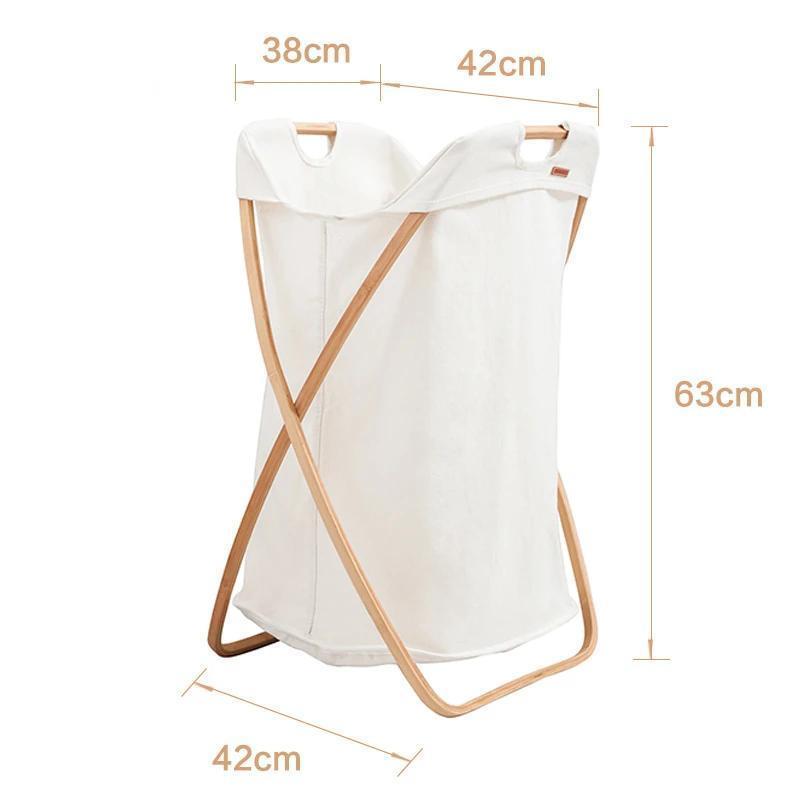 Panier à Linge Pliable Blanc Mjlonïr