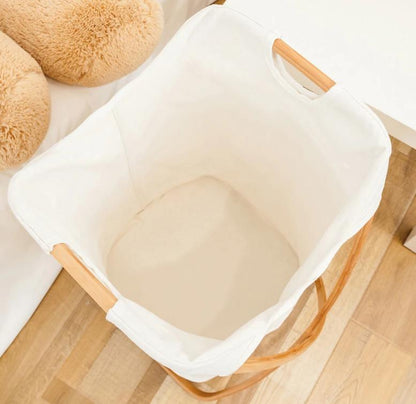 Panier à Linge Pliable Blanc Mjlonïr
