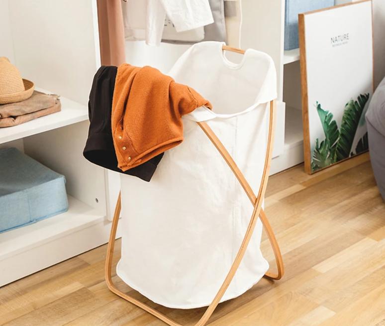 Panier à Linge Pliable Blanc Mjlonïr