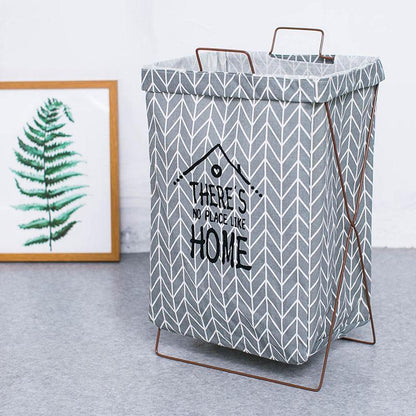 Panier à Linge Pliable Gris Design