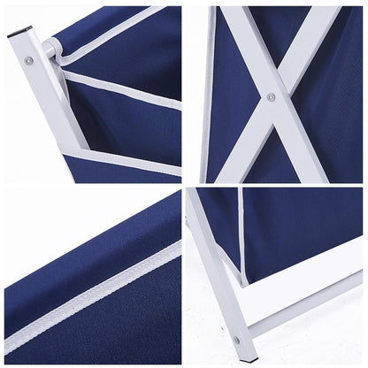 Panier à Linge Pliable Textile Bleu