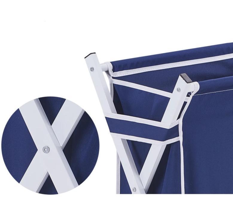 Panier à Linge Pliable Textile Bleu