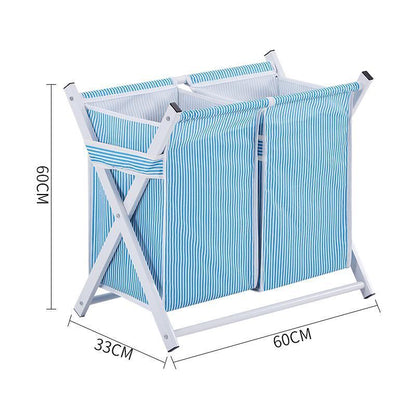 grand panier bleu rayé versatile
