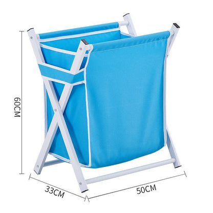 corbeille à linge bleu clair pliable