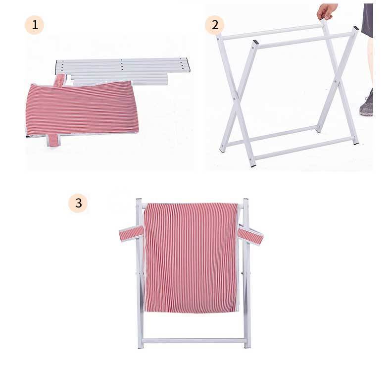 Panier à Linge Pliable Tissu Rouge Rayé