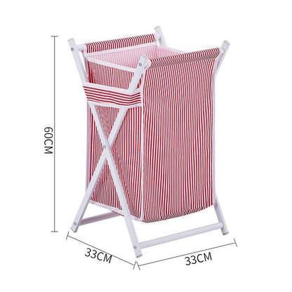 bac à linge rouge pliable