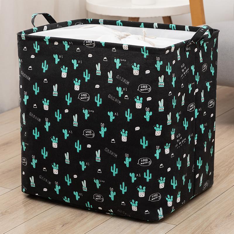 Panier à Linge Rectangulaire noir cactus