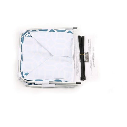 Panier à Linge Rectangulaire Blanc Bleu