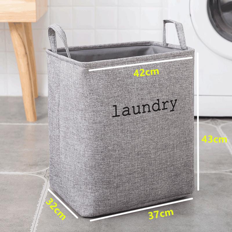 grand Panier à Linge Rectangulaire gris