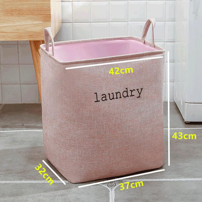 grand Panier à Linge Rectangulaire rose