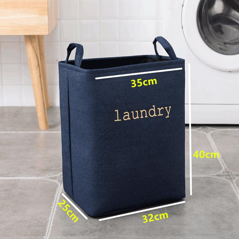 Panier à Linge pliable Rectangulaire Bleu