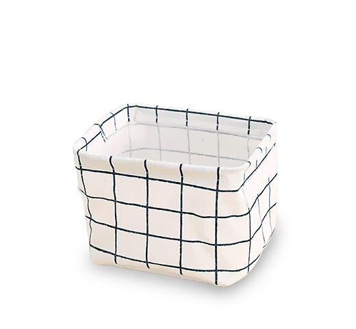 Panier à Linge Rectangulaire à Carreaux