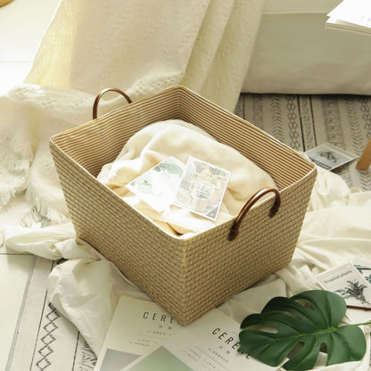 Panier à Linge Rectangulaire Coloris Taupe