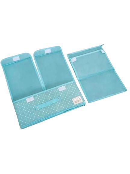 Panier à Linge Rectangulaire  de Rangement Bleu Turquoise