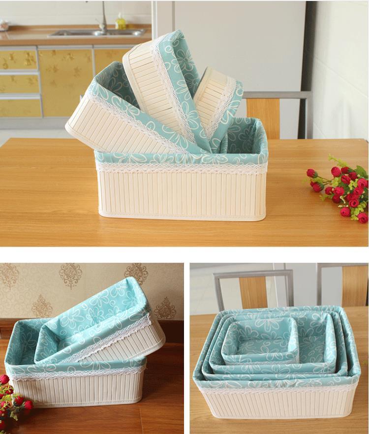 Panier à Linge Rectangulaire Déco Brodé