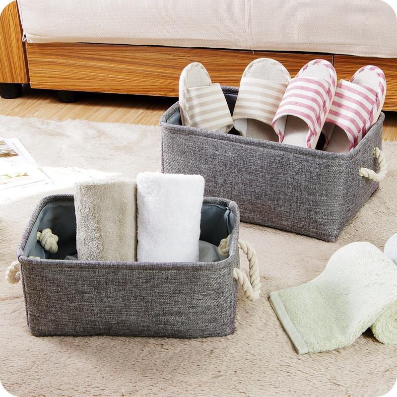 Panier à Linge Rectangulaire Gris anthracite