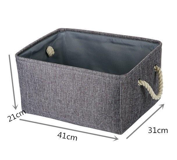 grand panier rectangulaire gris