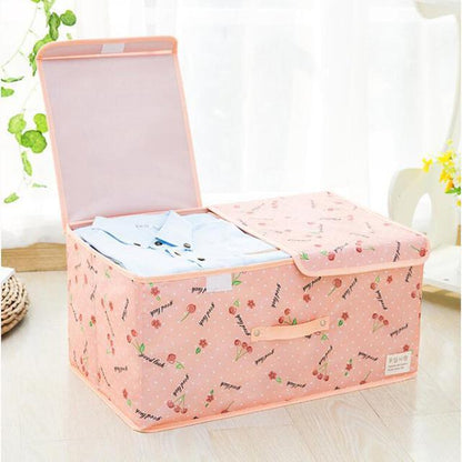Panier à Linge Rectangulaire Rose Pastel