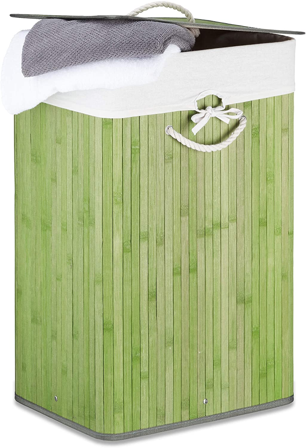 Panier à Linge Rectangulaire Vert Olive