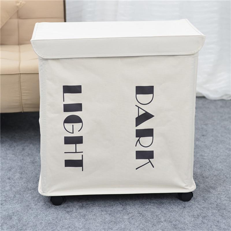 Panier à Linge Roulette Pliable Beige