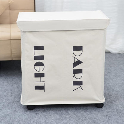 Panier à Linge Roulette Pliable Beige