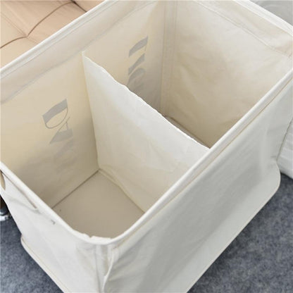 Panier à Linge Roulette Pliable Beige