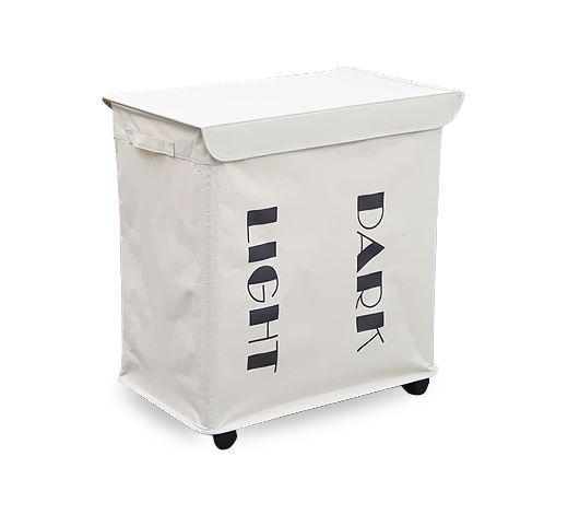 Panier à Linge Roulette Pliable Beige
