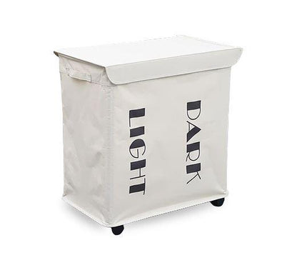 Panier à Linge Roulette Pliable Beige
