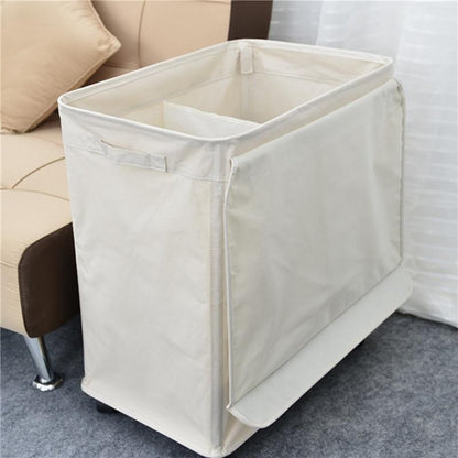 Panier à Linge Roulette Pliable Beige