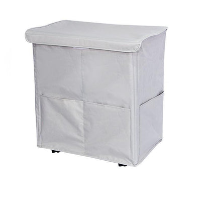 chariot linge gris roulettes