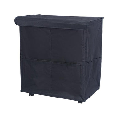 grande panière à linge noir avec 4 roulettes