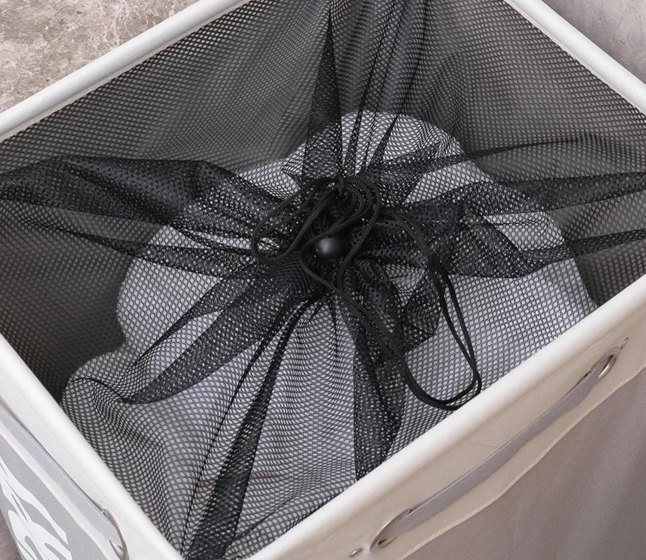 Panier à Linge a Roulettes Pliable Anthracite