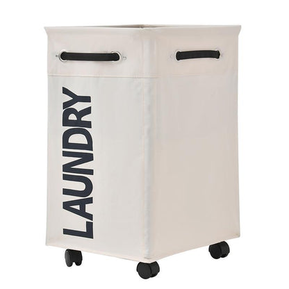 Panier Linge Roulette Pliable Blanc