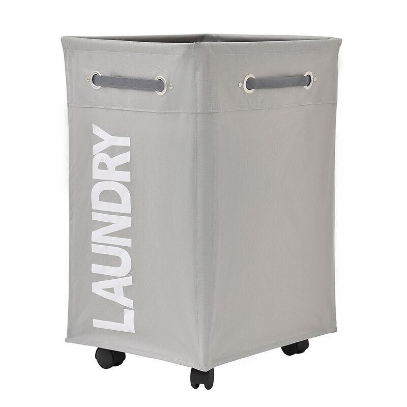 Panier Linge à Roulette Pliable Gris clair