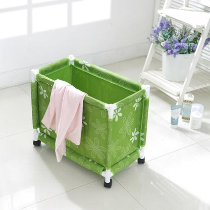 Panier à Linge à Roulettes Vert Springs
