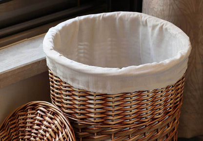 Panier à Linge Sale en Osier Design